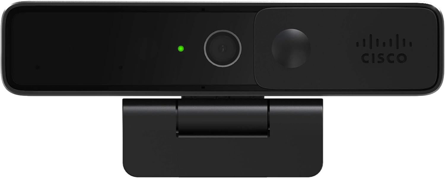 Cisco Webex Desk Camera with up to 4K Ultra HD Video, Dual Microphones, iHDR Enabled Low-Light Performance, Carbon Black