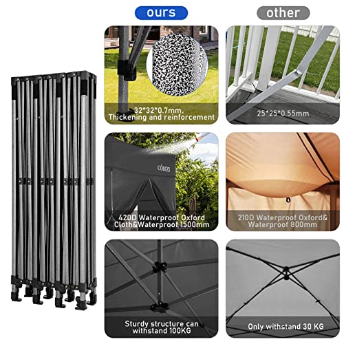COBIZI 13x26 Pop Up Tent 13x26 Canopy with Sidewalls Heavy Duty Canopy Party Tent for Parties