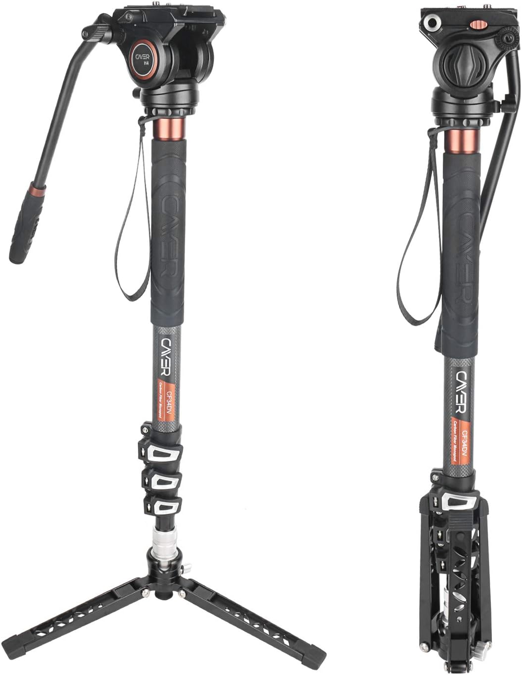 Cayer CF34 Carbon Fiber Camer Monopod Kit