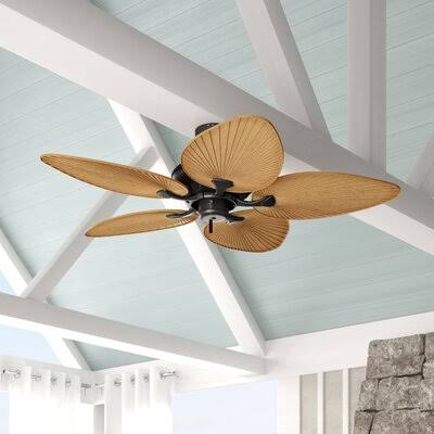 52x22 McCall 5 - Blade Leaf Blade Ceiling Fan with Pull Chain 50505-21
