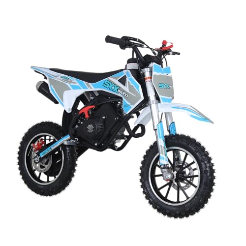 SYX MOTO 58CC Dirt Bike for Kids, Off Road Mini Bike Pit Bike with 4-Stroke Gas Powered Real Motorcycle Engine, Automatic Transmission and Pull Start