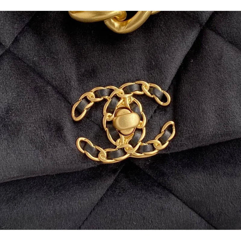 Chanel 19 Small Velvet Flap Bag As1160
