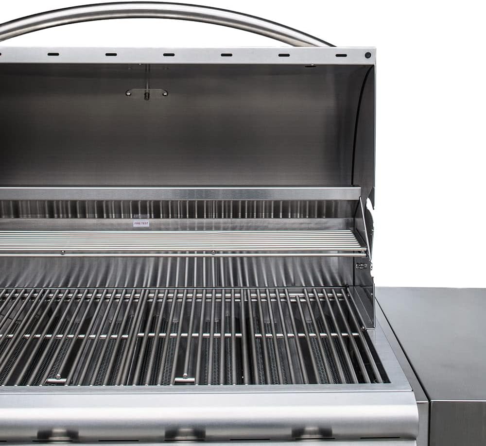 Blaze Prelude LBM 32-Inch 4-Burner Built-in Natural Gas Stainless Steel Grill with Flame-Stabilizing Grids, Heat Zone Separators, Drip Tray and Hood