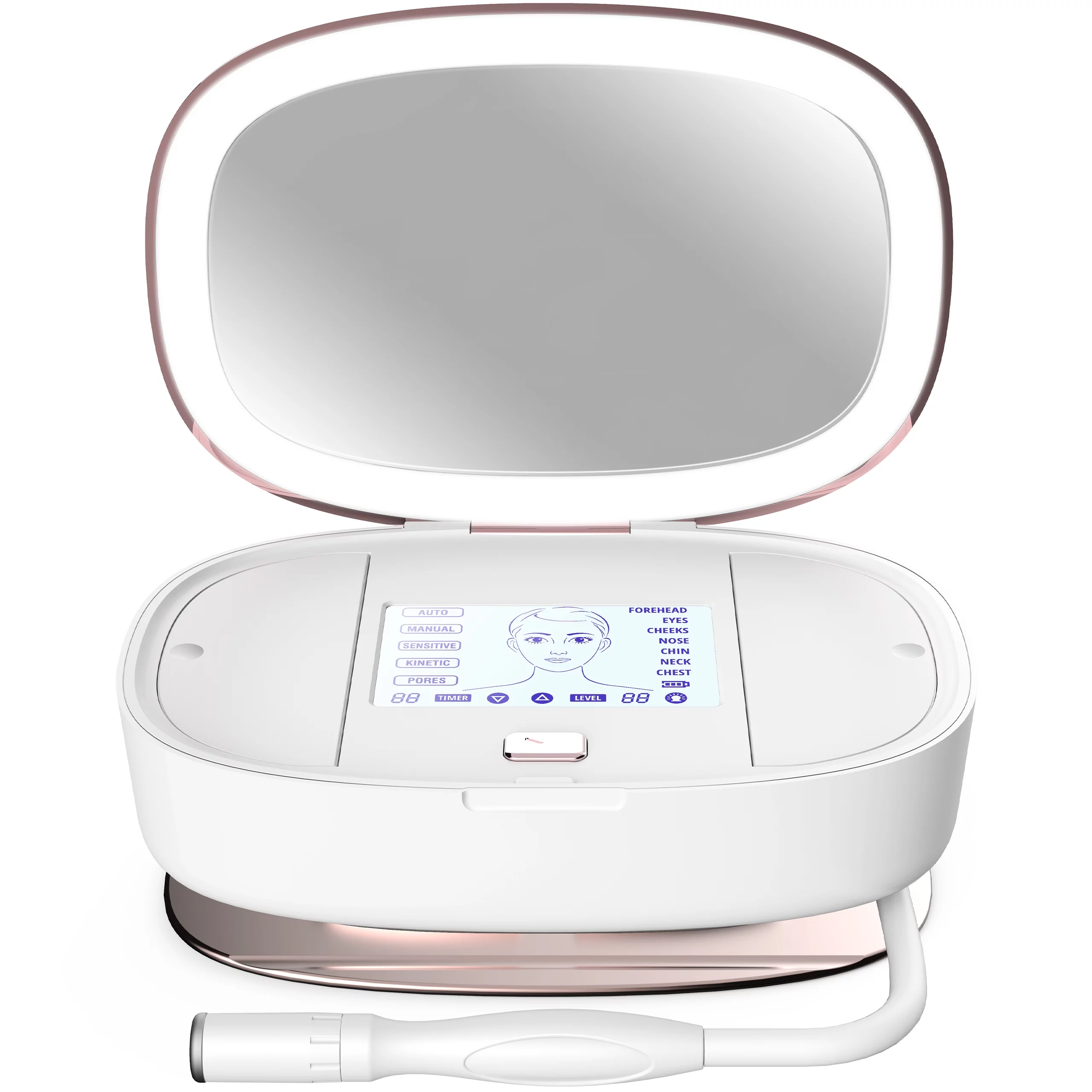 Trophy Skin UltradermMD - 3 in 1 Home Spa Microdermabrasion - Deep Skin Exfoliator Machine with Real Diamond and Pore Extractor Tips