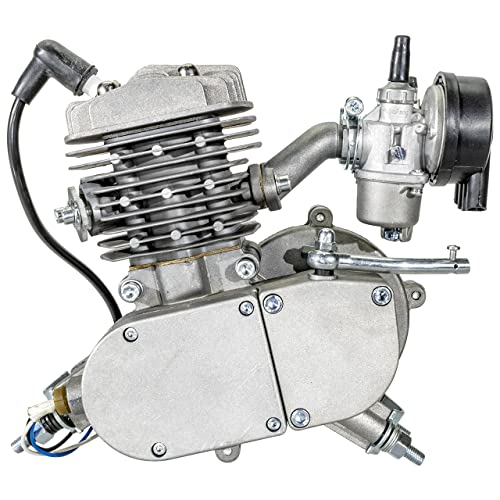 Zeda 80 Complete 80cc Motorized Bicycle Engine Kit - Ceramic Coated Cylinder -Firestorm Edition (Silver,36 Tooth)