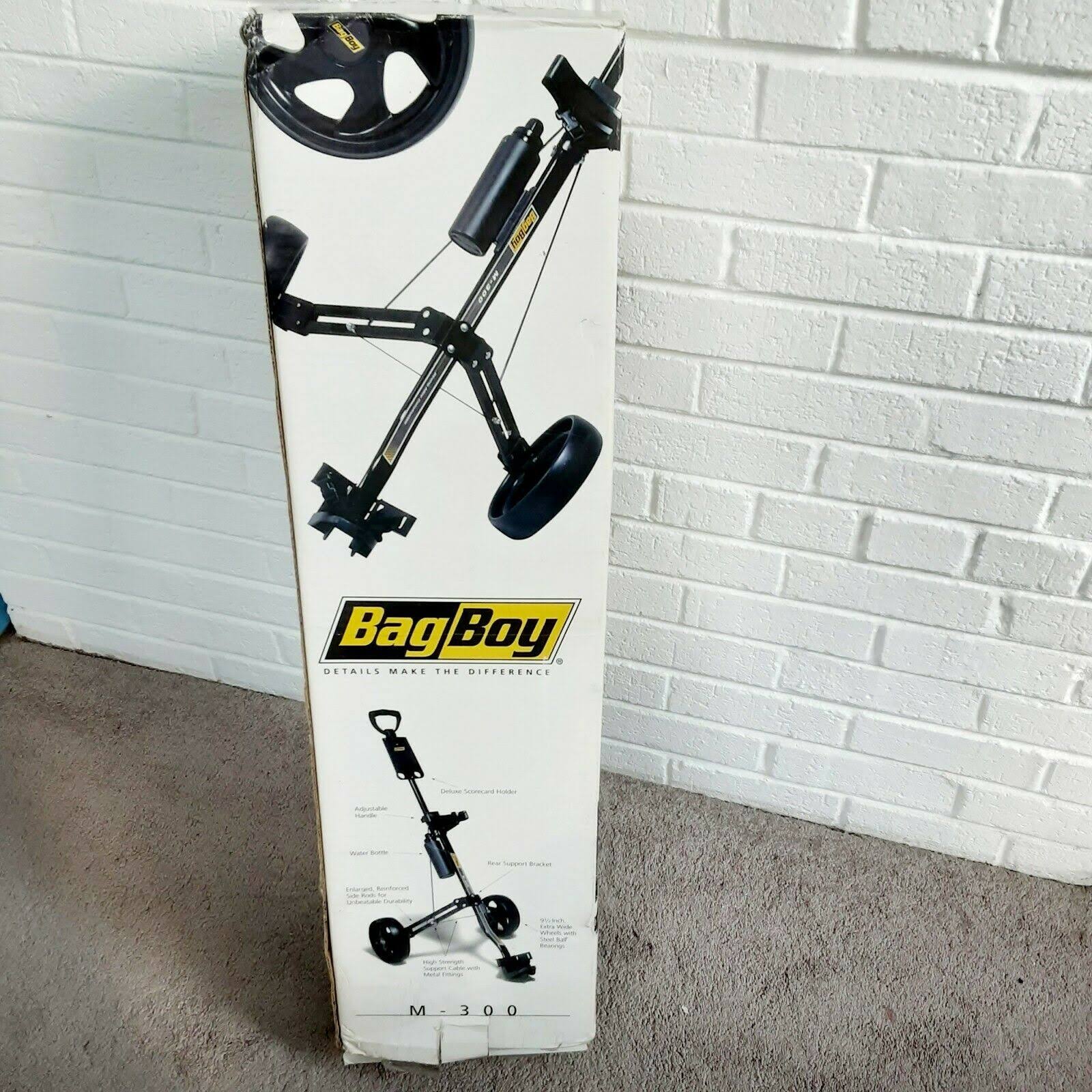 BagBoy New Bag Boy Golf Cart Collapsible Fold Away Push Pull M 300 Model New Unopened, Steel