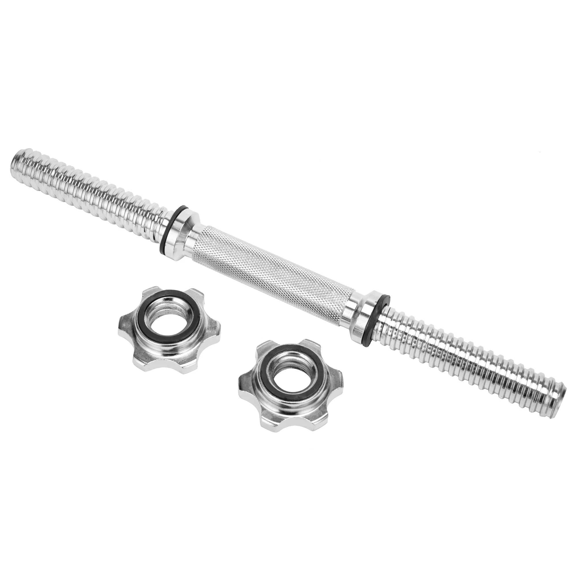 35-45CM Chrome Handles Dumbbell Bar Sports Fitness Muscles Power Exercise Weight Lifting Spinlock Collar Set