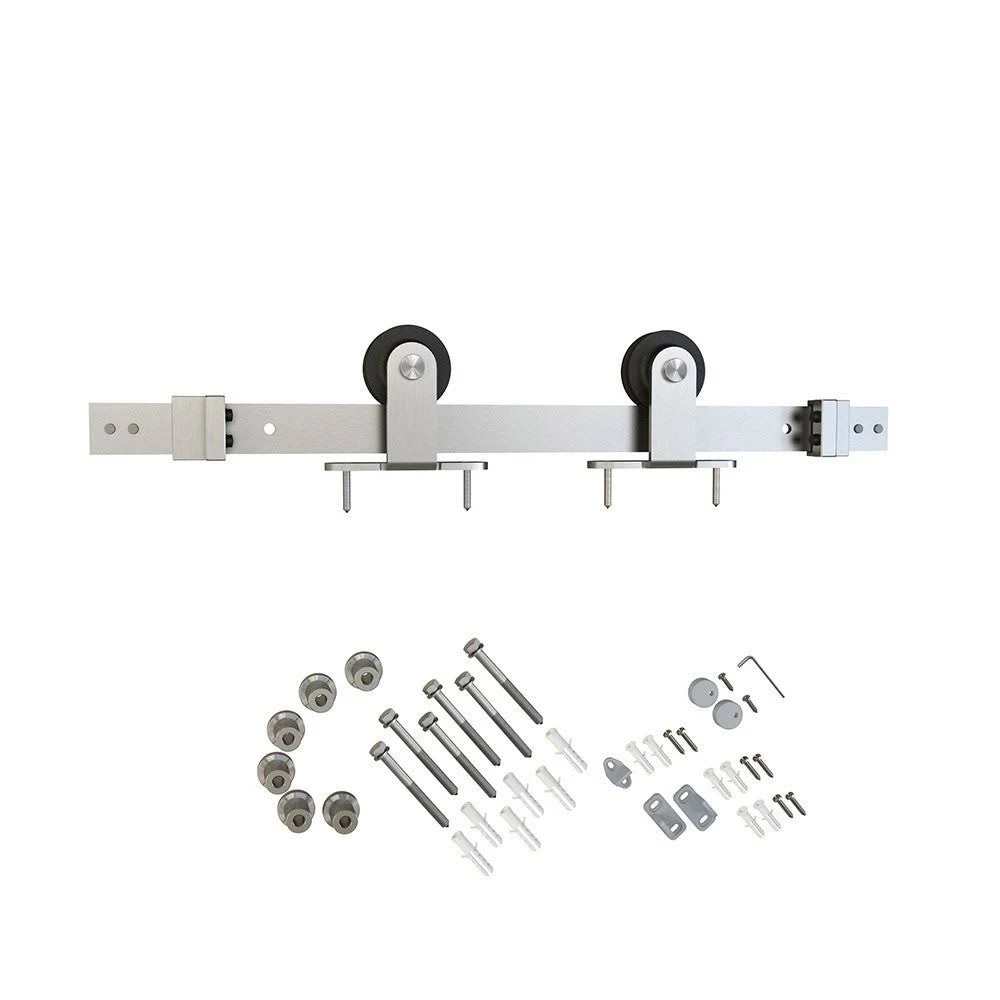 Schlage SD10-8.0 TMNT Top Mount 96 inch Sliding Barn Door Track and Fitting Set Aged Bronze