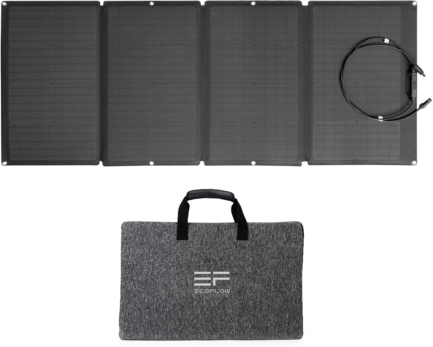 EF ECOFLOW 60W Foldable Solar Panel for Power Station, Portable Solar Charger with Adjustable Kickstand