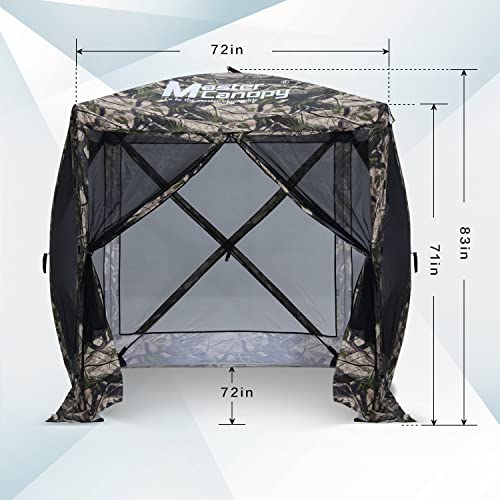 MASTERCANOPY 12x12FT Pop Up Gazebo Screen Tent - Instant Screen House with Netting, Quick Set, Outdoor Canopy Shelter with Carry Bag for Camping