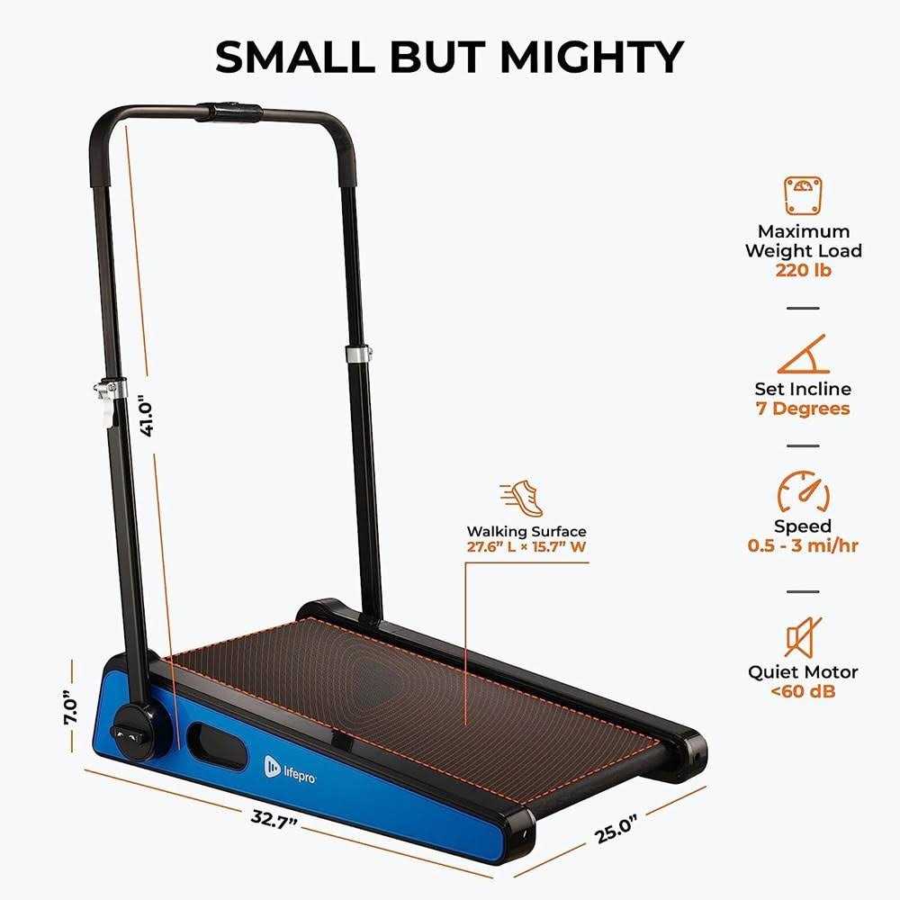 Lifepro Smallest Portable 30in Small Mini Walking Pad Treadmill with Incline Under Desk Work - Sports Supplies Online Store
