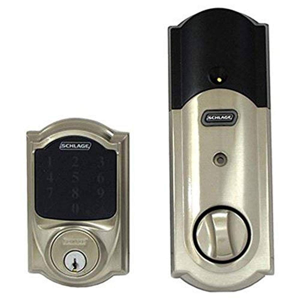 Schlage BE469NXVCAM619 Camelot Touchscreen Deadbolt, Satin Nickel
