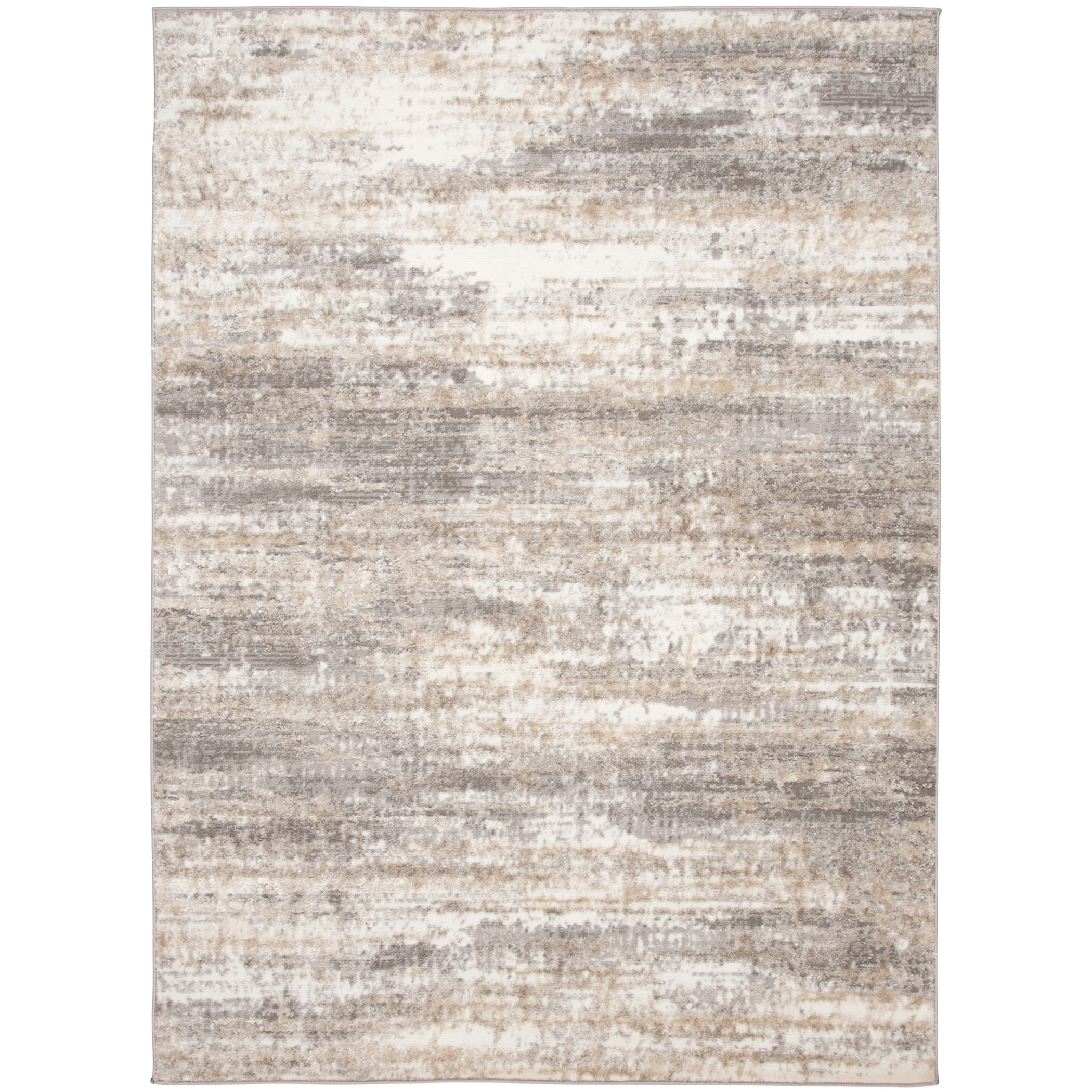 Mainstays 7x10 Neutral Shiny Abstract Indoor Area Rug - Curated Treasures Market