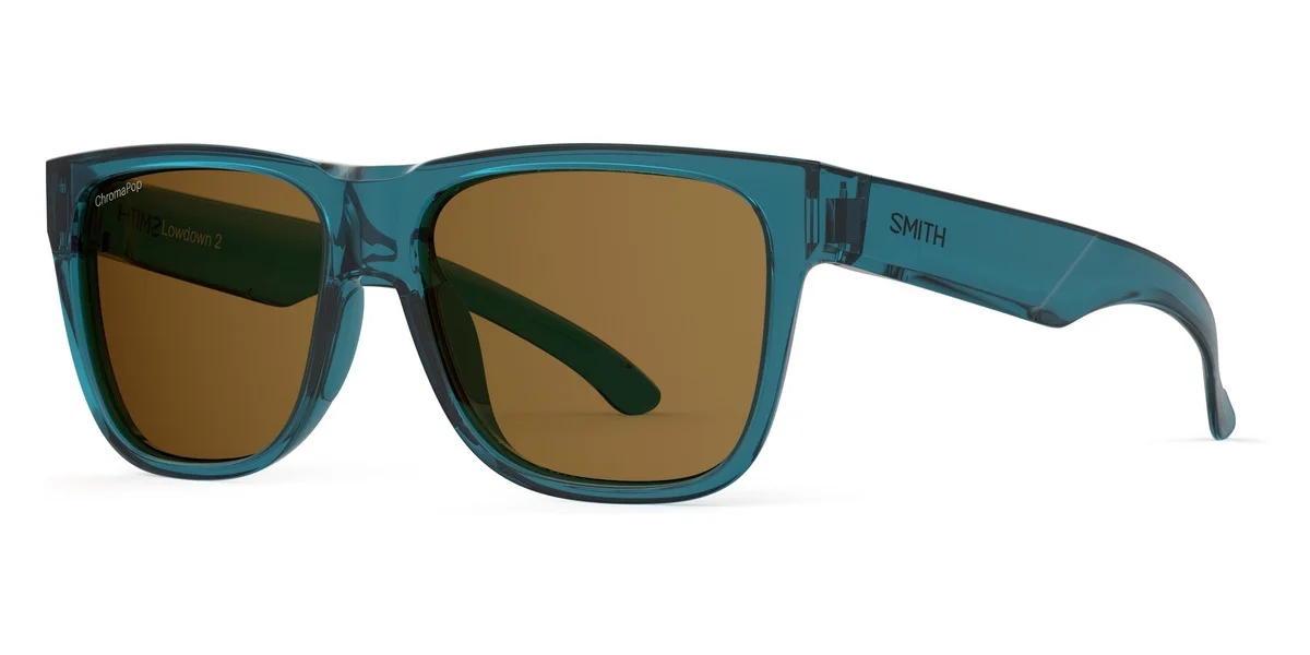 Smith Lowdown 2 Full Rim Rectangular Green Sunglasses
