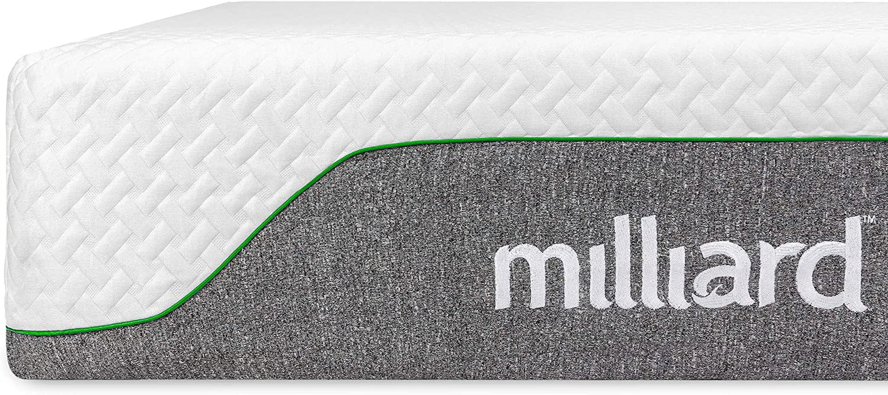 Milliard 10 inch Firm Memory Foam Mattress Bed-in-a-Box/Pressure Relieving, Classic (Queen)