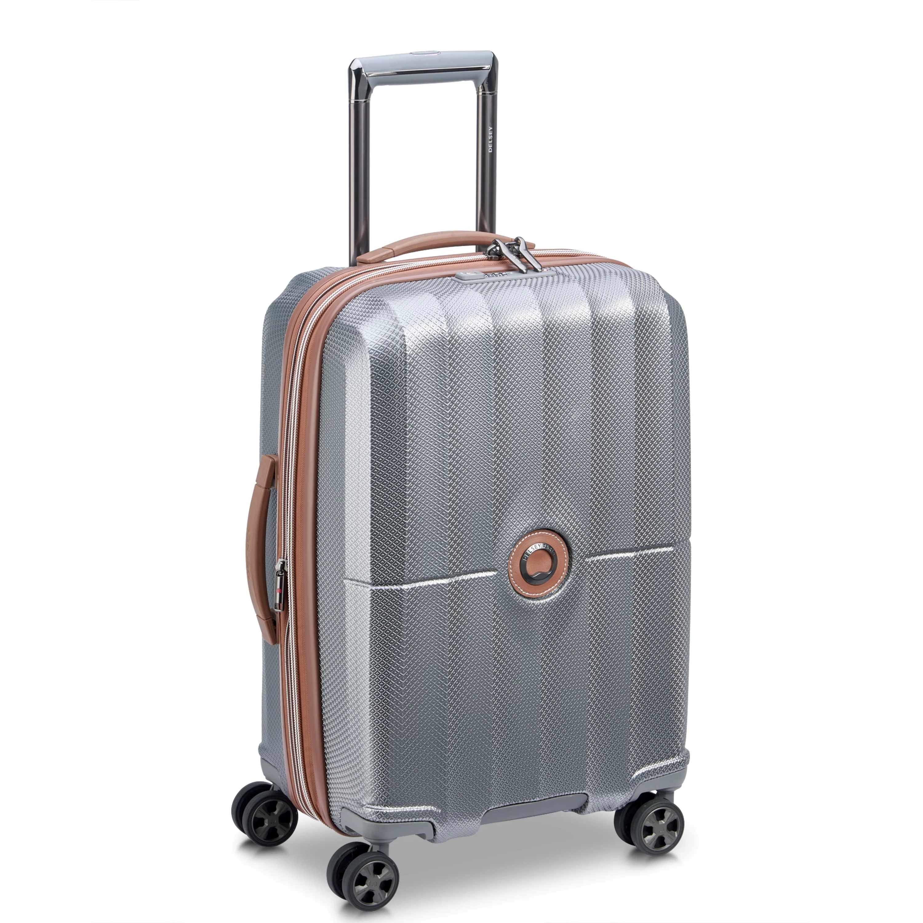 DELSEY PARIS St Tropez 21" Hardside Spinner Carry-On Luggage, Platinum - Curated Treasures Market