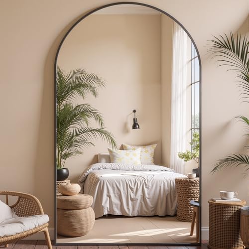 Floor Mirror, 78"x38" Oversized Full Length Mirror with Stand,Arched Full Body Mirror Standing Hanging Leaning Against Wall