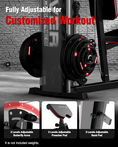HARISON Home Gym - Full Body Workout Equipment, Exercise Equipment, Fitness Equipment, Multifunctional Home Gym Equipment for Home with Pulley System