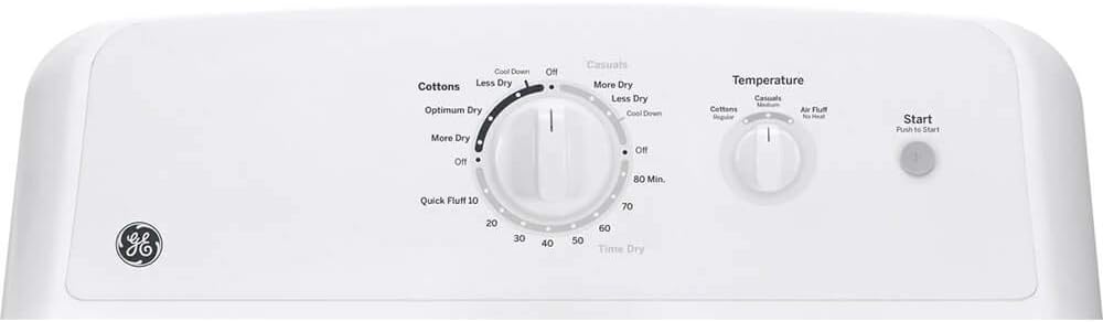 GE GTX22EASKWW 6.2 Cu. Ft. Capacity Aluminized Alloy Drum Electric Dryer