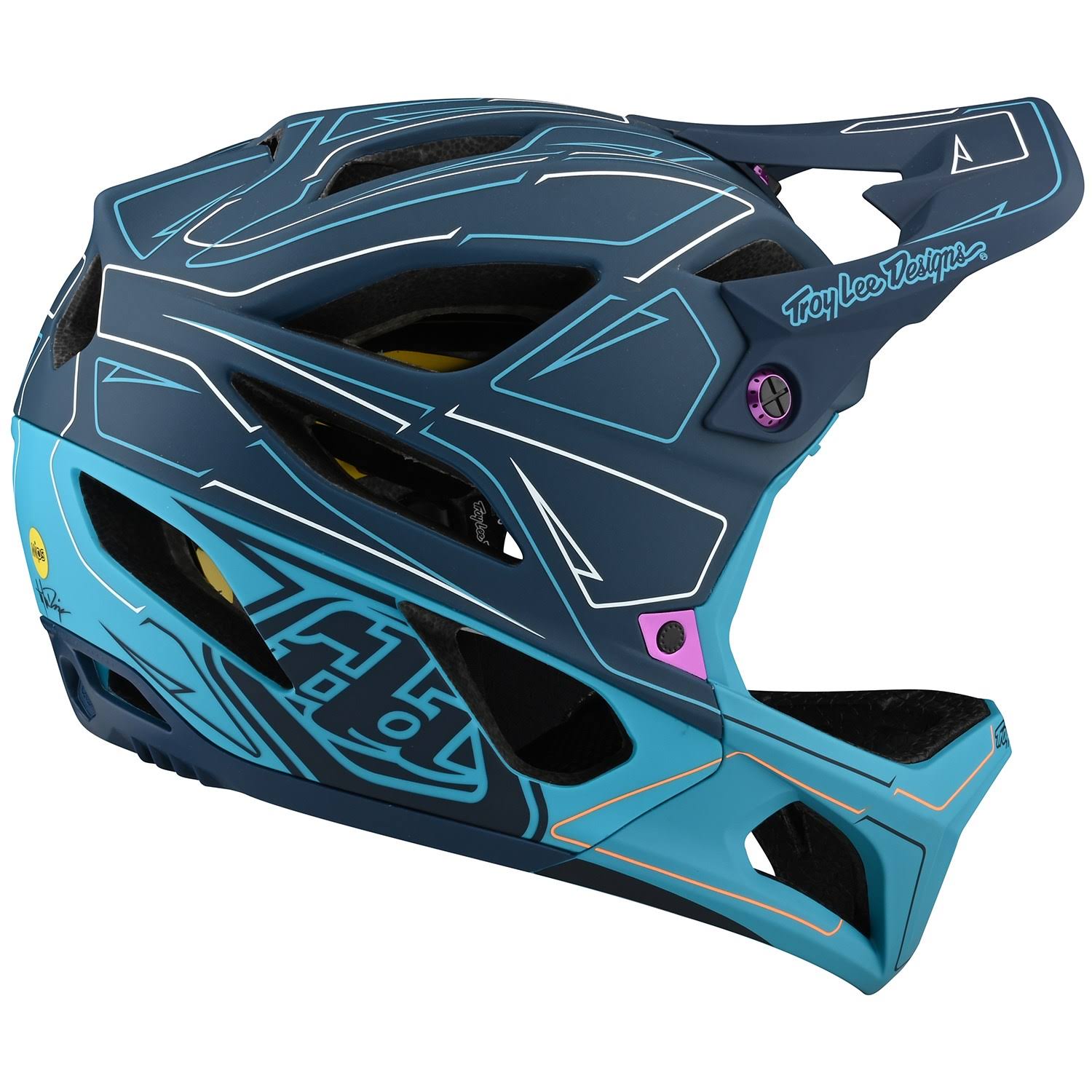 Troy Lee Designs Stage Helmet - Pinstripe - Marine - Size X-Small/Small