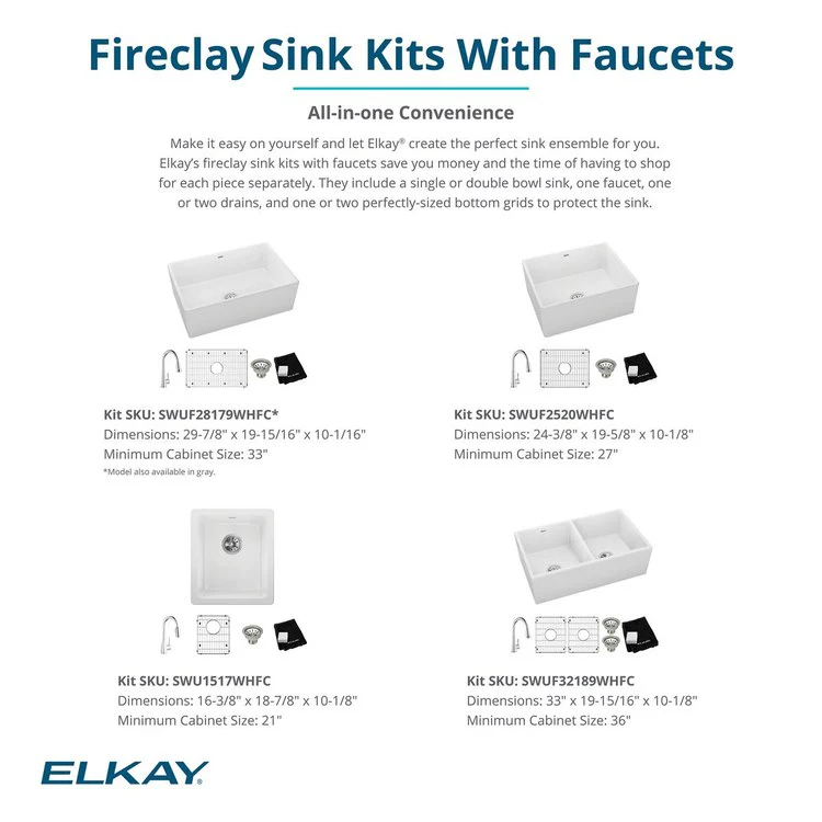 Kitchen Sink Fireclay 30 x 20 Inch Single Bowl Kit Apron Front Matte Gray Farmhouse Drain Location Center