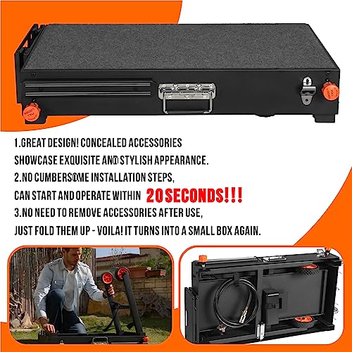 Outdoor Grill Table,Blackstone Griddle Stand,BBQ Prep Table With Wheels And Seasoning Tray,Universal Grill Cart Fit 17 Inch Or 22 Inch Griddle