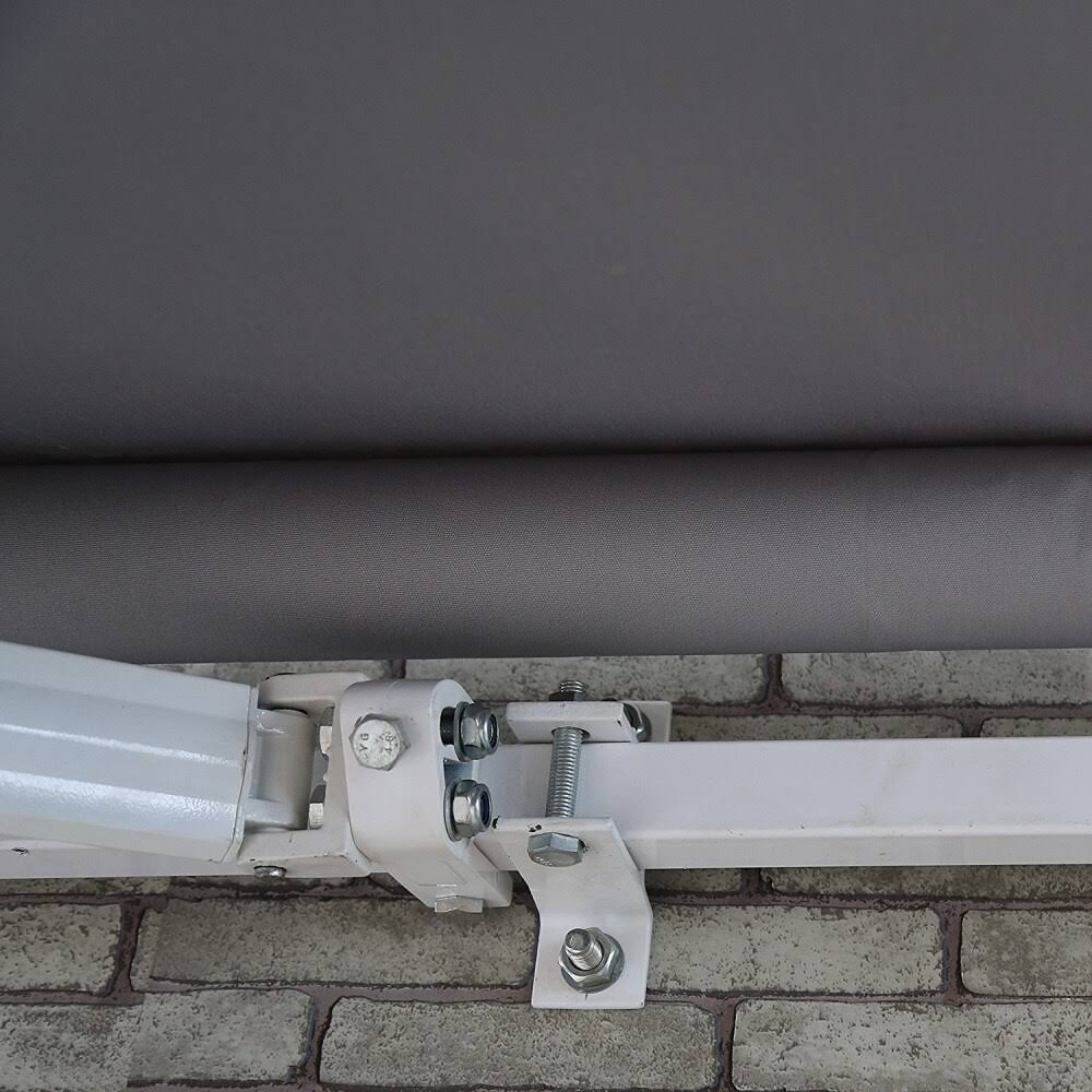 Aleko AWM6.5X5GY80 Retractable Patio Deck Awning Motorized 6.5 x 5 ft Grey