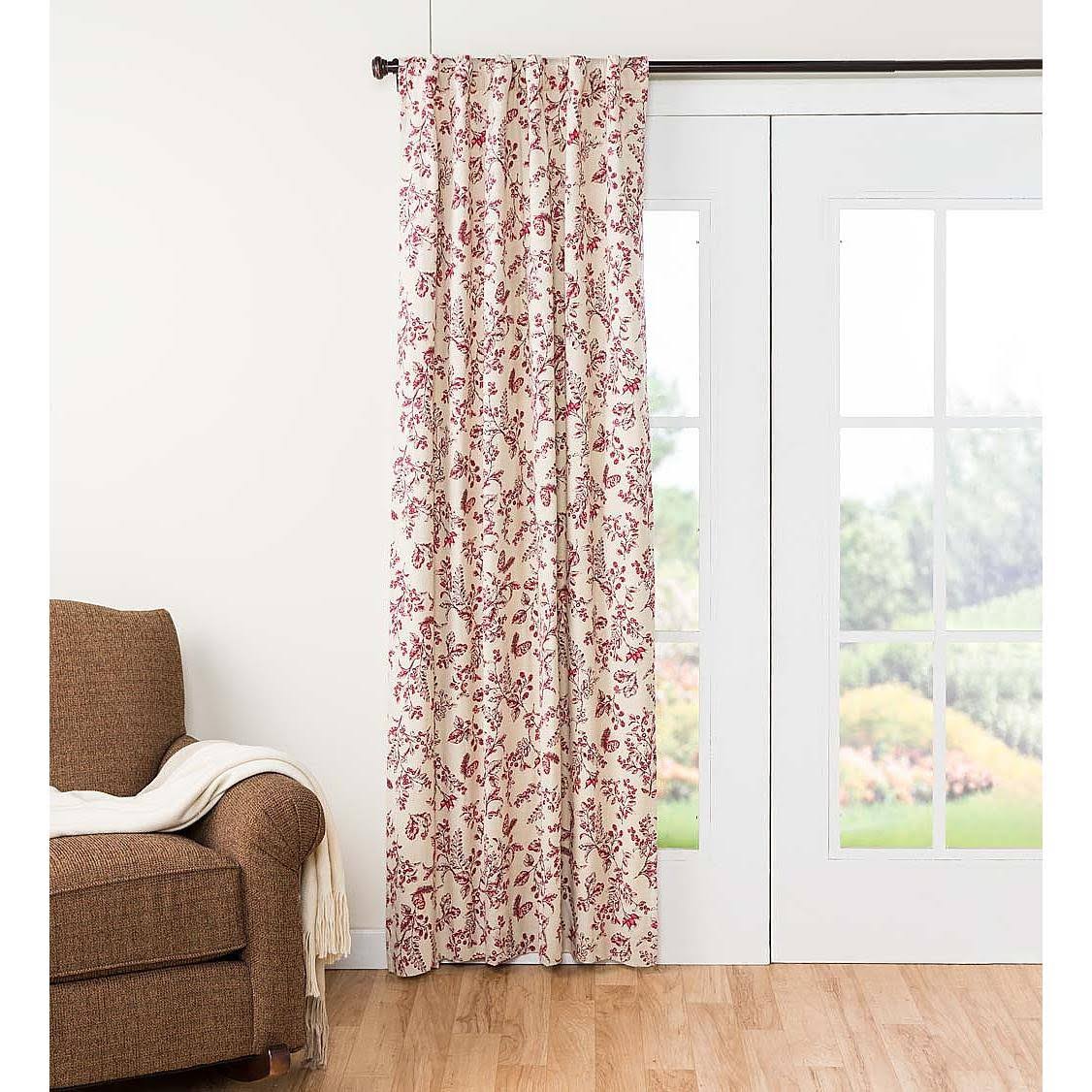 Botanical Toile Insulated Double-Lined PANEL, 42x22W x 72x22L