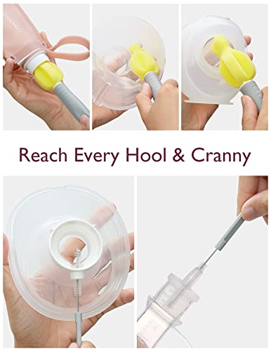 Momcozy M5 Hands-Free Wearable Breast Pump, Double-Sealed Flange for Baby-Like Comfort, 3 Modes & 9 Suction Levels, Portable Electric Pump – 24mm