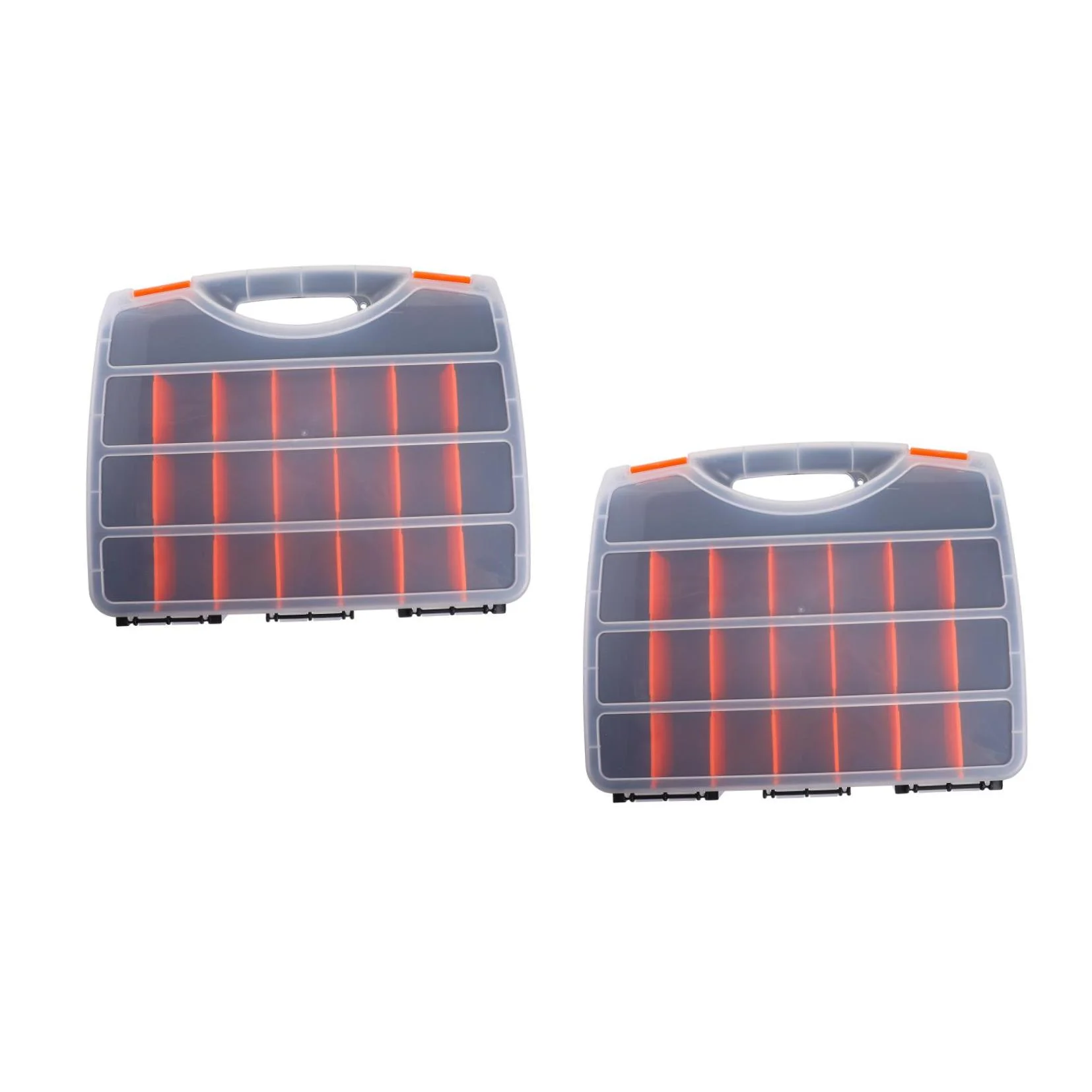 2pcs Screw Tool Organizer: Tackle Box Storage With Removable Dividers- Impact Resistant Polymer Storage Bins For Nuts,, Small Parts,- compartment