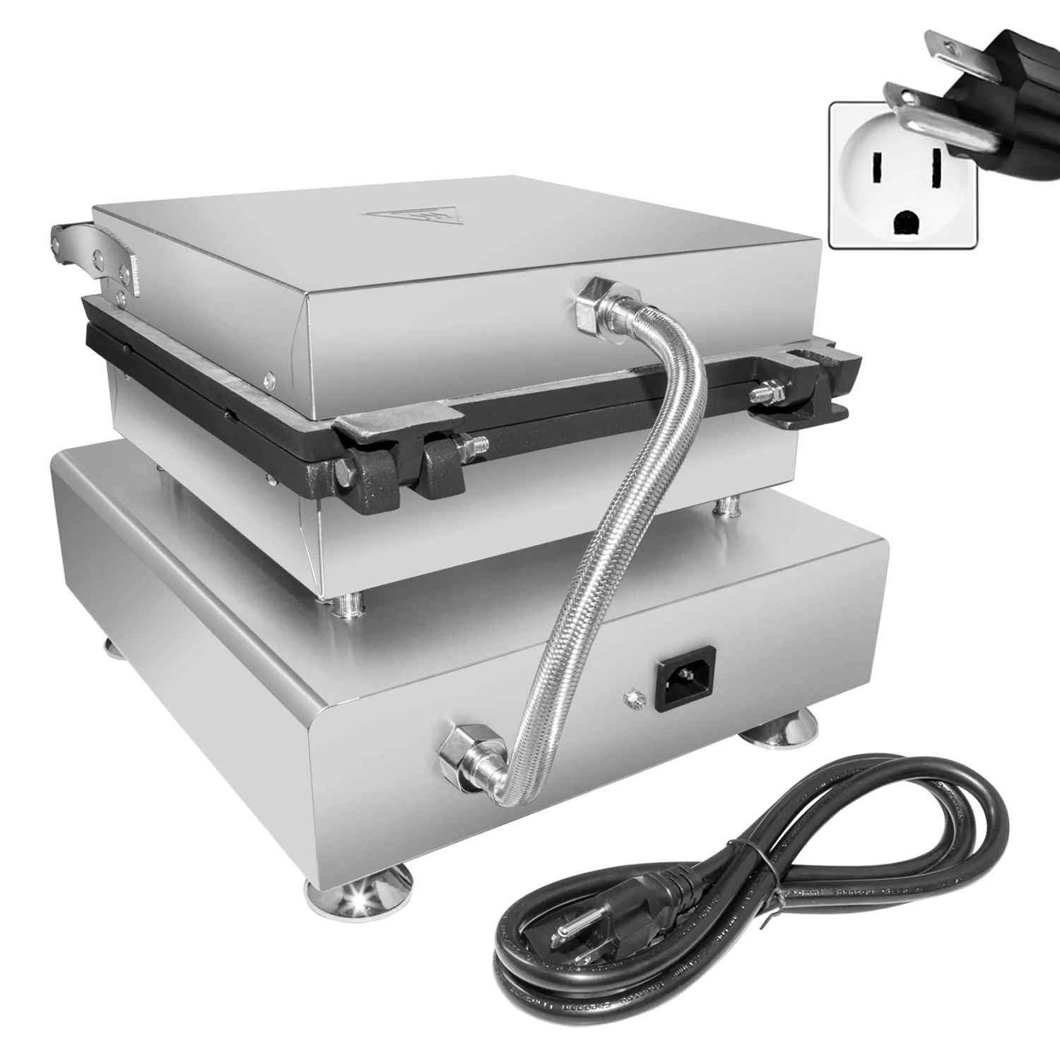 ALDKitchen Waffle Maker | Butterfly-Shaped | 4 Pcs | Waffle on a Stick Iron | Stainless Steel | 110V