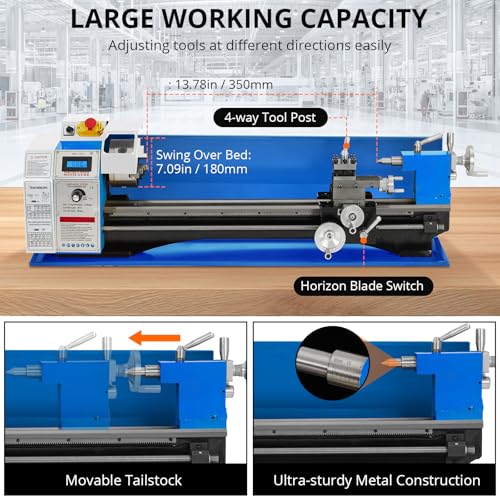 Metal-Lathe-Machine Threading Turning Drilling