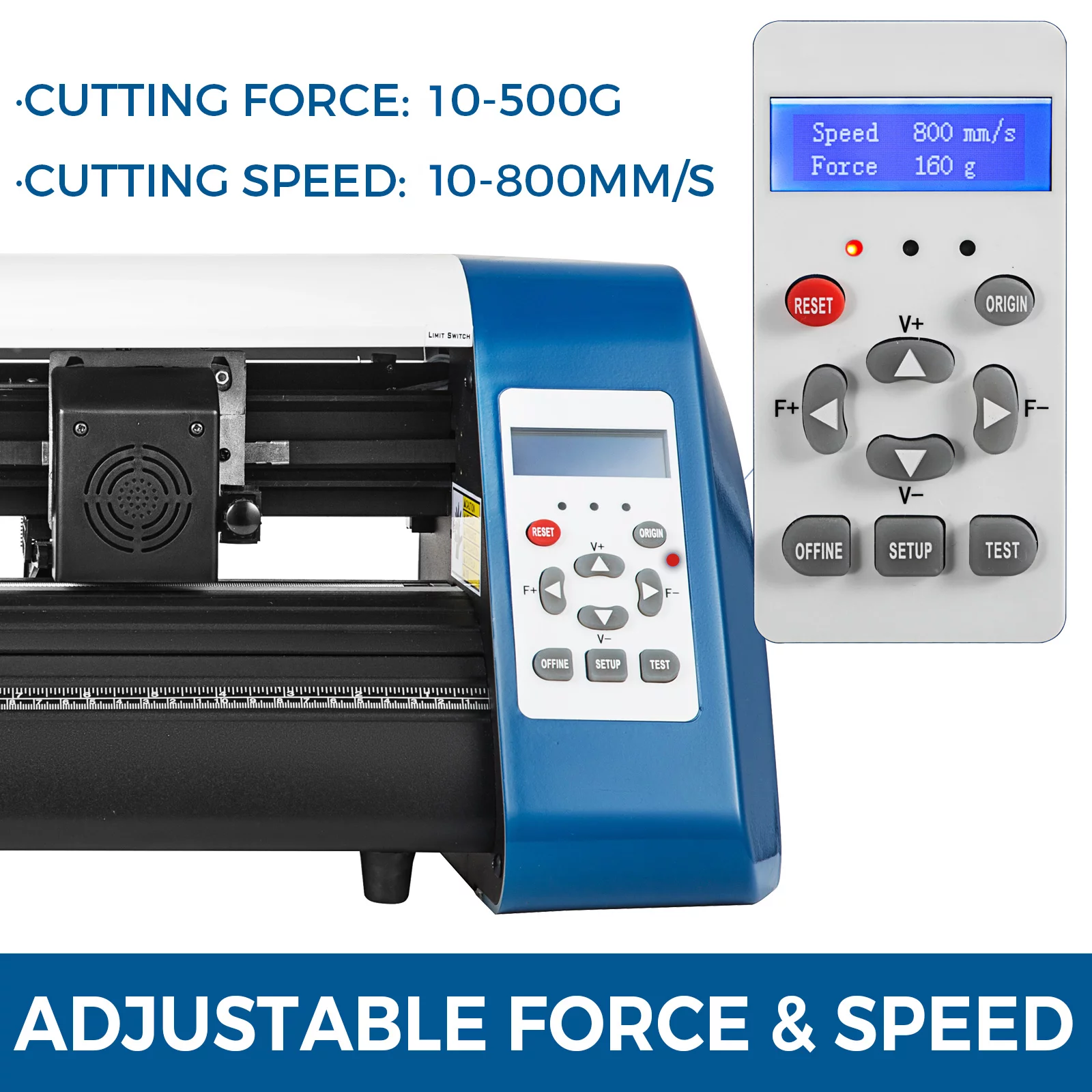 VEVOR Vinyl Cutter 14 inch Vinyl Cutter Machine 375mm Vinyl Printer Cutter Machine LED Fill Light Strip Vinyl Plotter Cutter Machine Without Stand