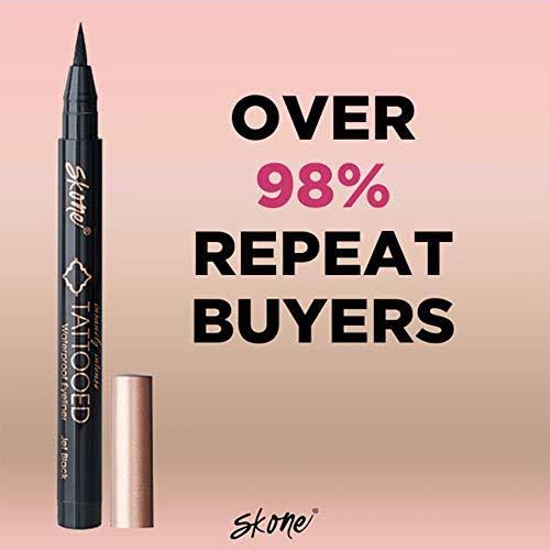 Skone Insanely Intense Tattooed Eyeliner - Smudge Proof, Sweat Proof, 5 PC (Jet