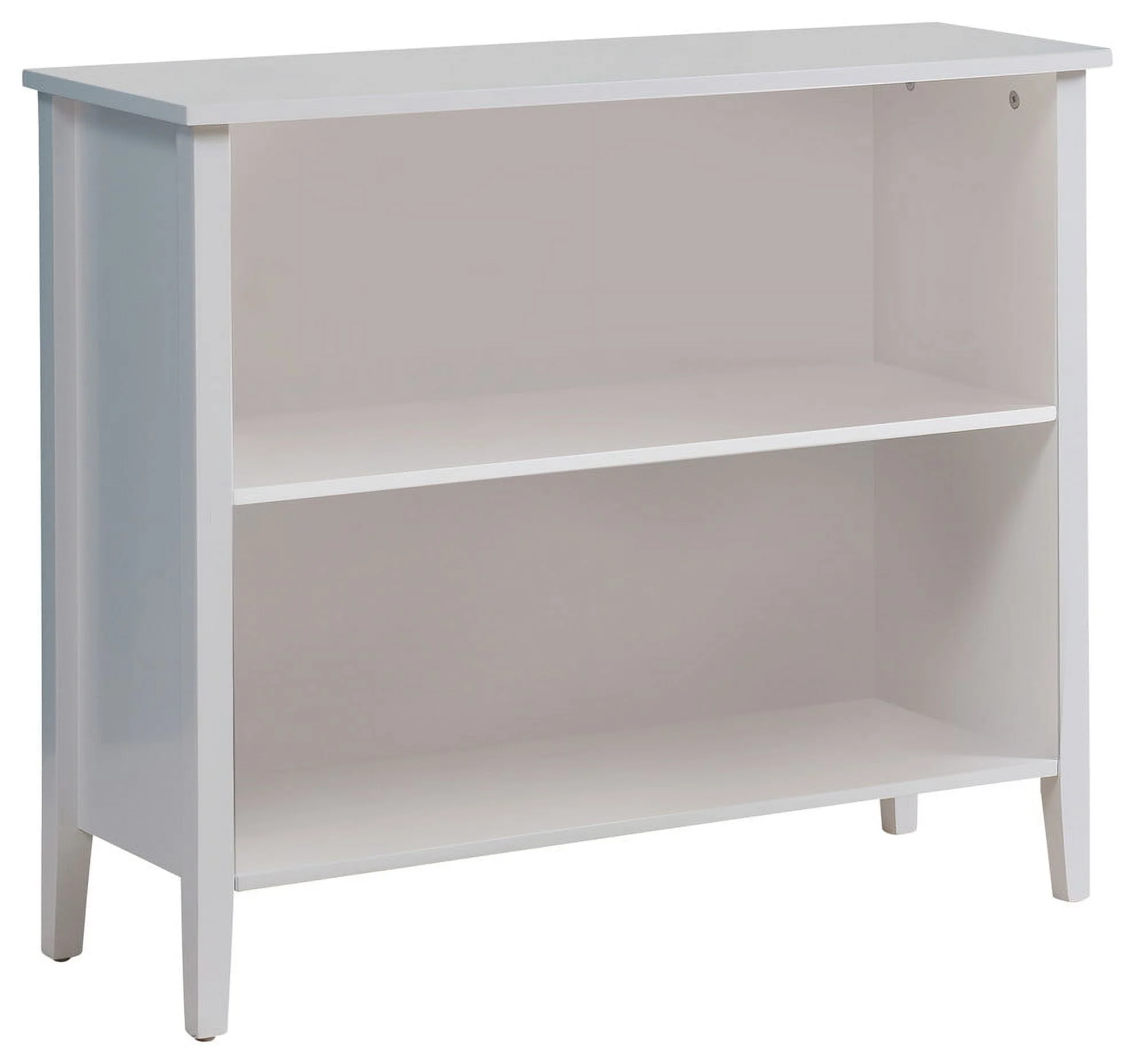 Daren White Wood Contemporary 2 Tier Shelf Kids Bookcase Storage Shelves Display Stand Organizer