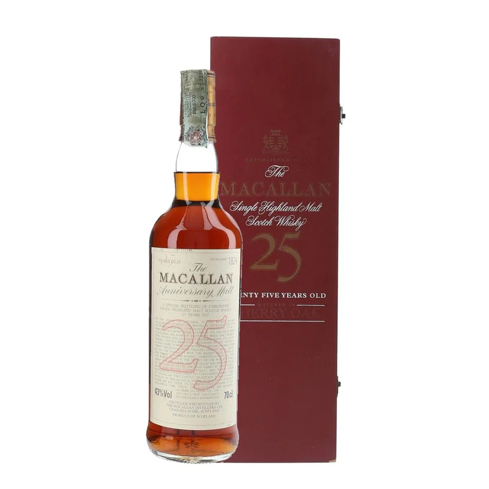 The Macallan 25 Year Old Anniversary Sherry Cask Scotch Whisky 2002 Release - Nestor Liquor