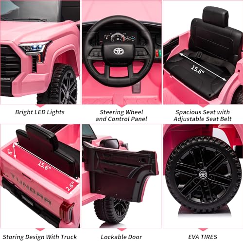 IDEALHOUSE Electric Car for Kids, 12v Ride on Truck Car, Ride-on Toys for Boys/Girls, Off-Road Kids Pickup Car with Remote Control, Spring Suspension