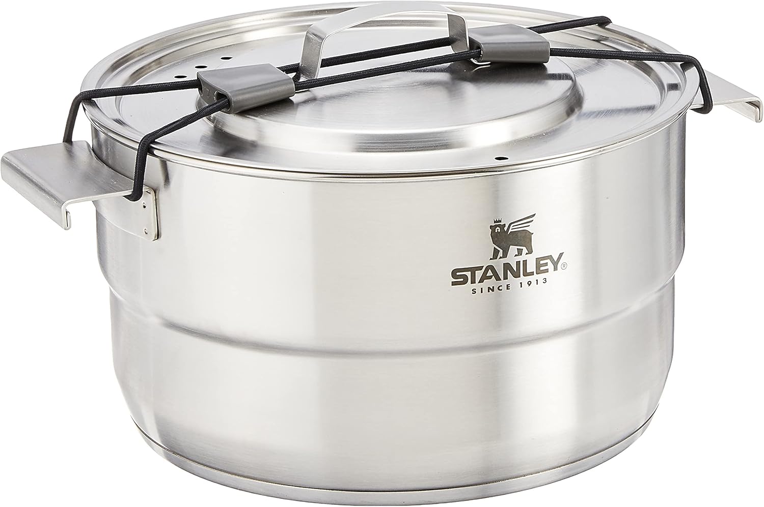 Stanley Even Heat Camp Pro Cookset, 11-Piece Camping Cookware Set with Stainless Steel Pots and Pans, Utensils, Lids, and Cooking Accessories