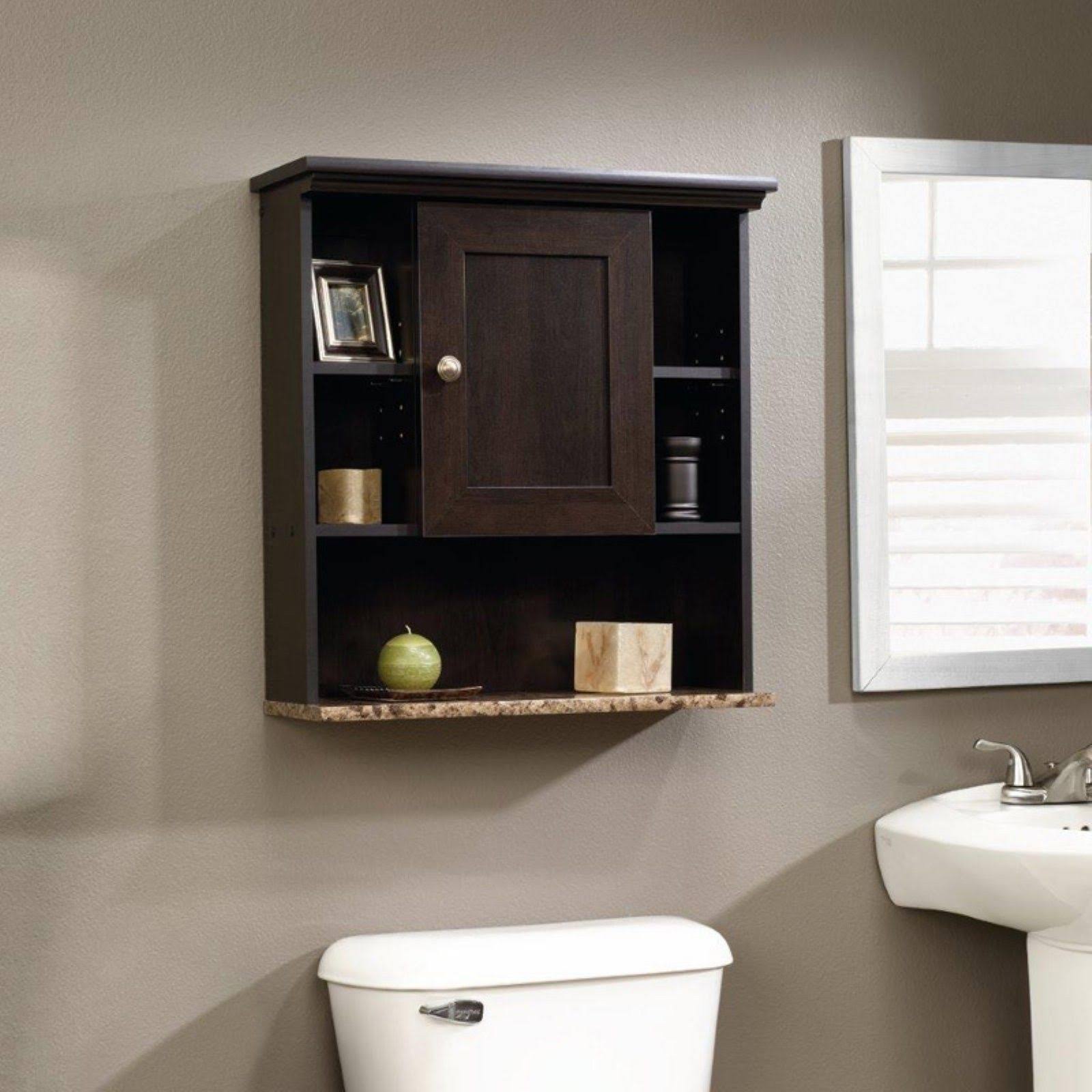 Sauder Peppercorn Wall Cabinet, Cinnamon Cherry