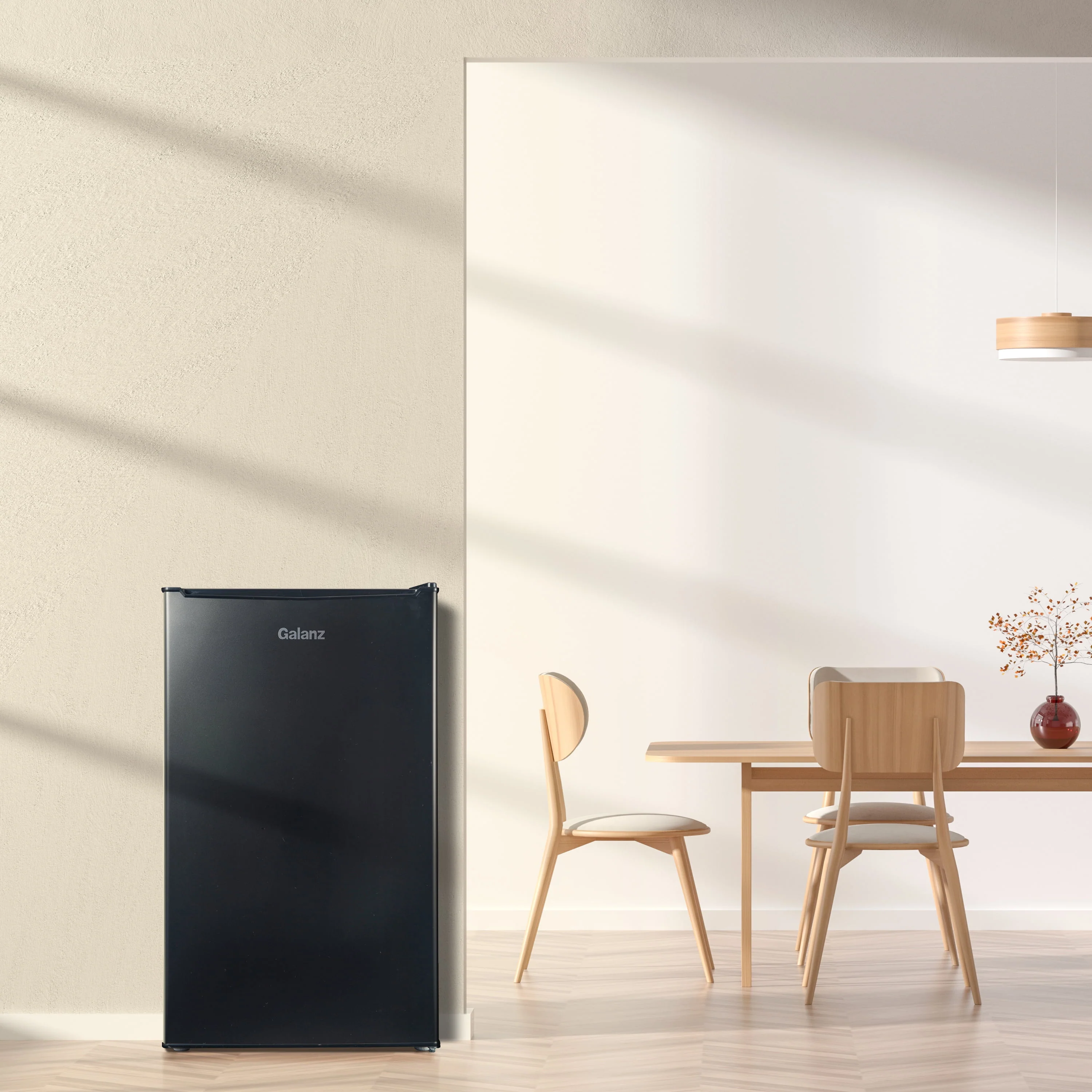 Galanz 3.3 Cu ft One Door Mini Fridge, Black Estar, New