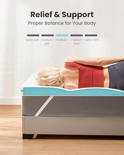 Dreamsmith Twin XL Mattress Topper - 3 Inch Cooling Gel Memory Foam Mattress Pad for Pressure Relief