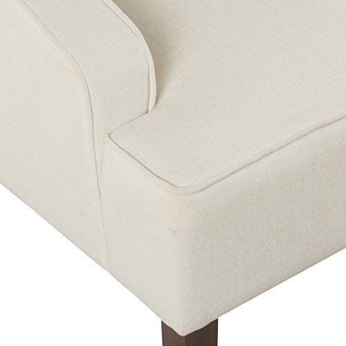 HomePop Velvet Swoop Arm Accent Chair, Suri Blue
