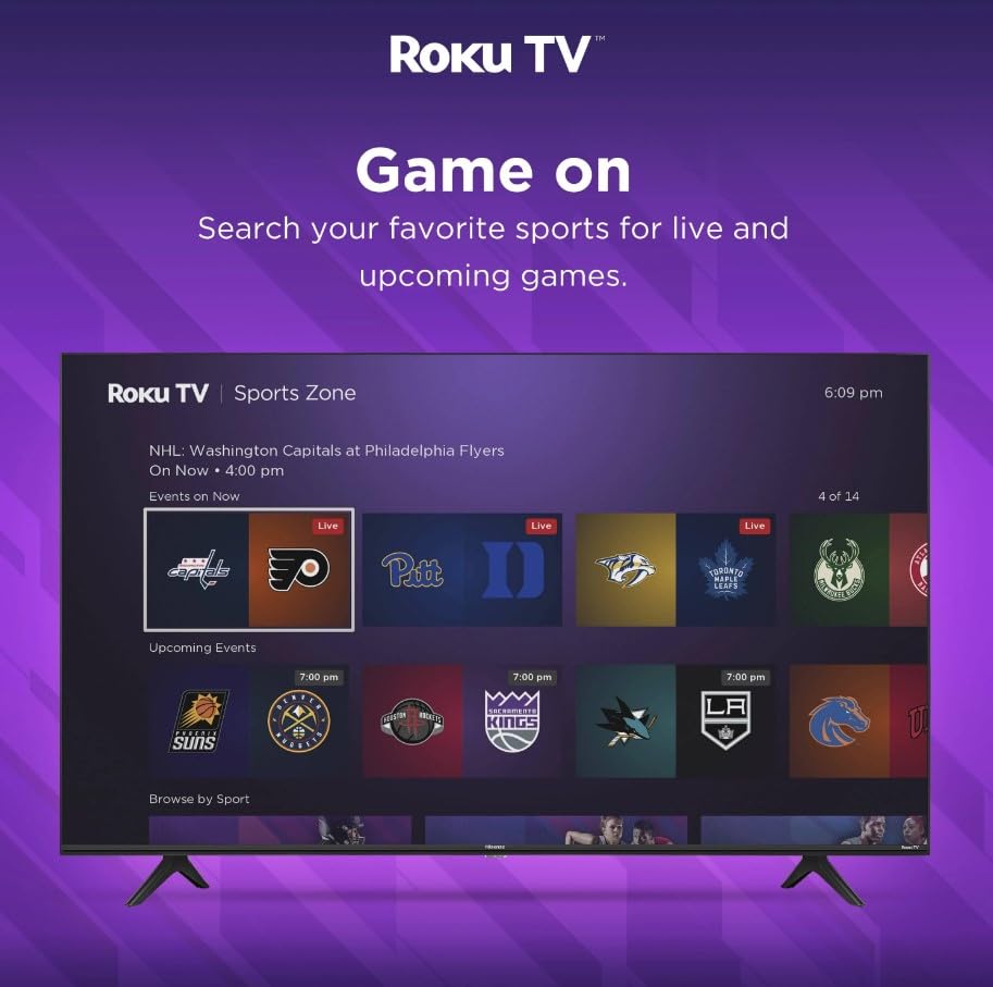 Hisense 50 Inch R Series Class 4K Ultra HD 2160P LED Smart Roku TV with HDR Game Mode Works with Google Assistant and Alexa (Refurbished)