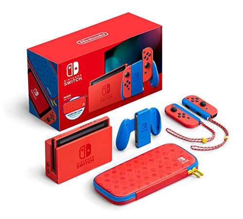 Nintendo Switch Game Console - Black (HAC-001(-01) w/ OEM Blue/Red Joycon (Renewed)
