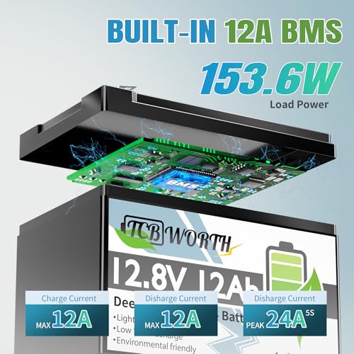 12V 100Ah LiFePO4 Battery, Rechargeabel Deep Cycle Lithium Batteries, 100A BMS with Low-Temp Protection, Perfect for RV, Solar, Boat, Marine