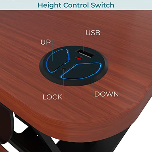 VERSADESK PowerPro™ 36 Inch Electric Standing Desk Converter, Height Adjustable Sit to Stand Up Desk Riser