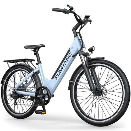 Electric Bike for Adults, 1000W Peak Ebike, 50Miles 21.7MPH Step Thru Electric Bicycle, 26" Commuter E Bikes with 48V Built-in Removable Battery