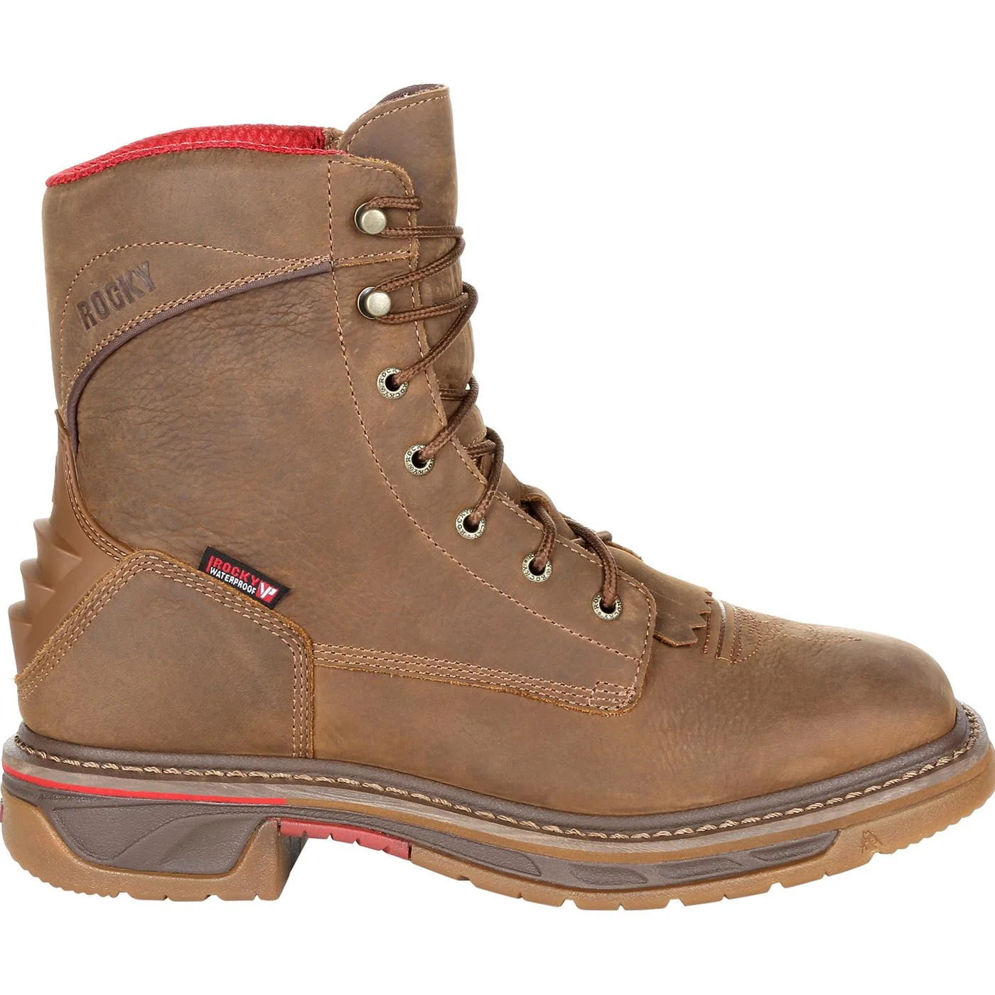 Men's Rocky Iron Skull Waterproof Lacer Western Boot