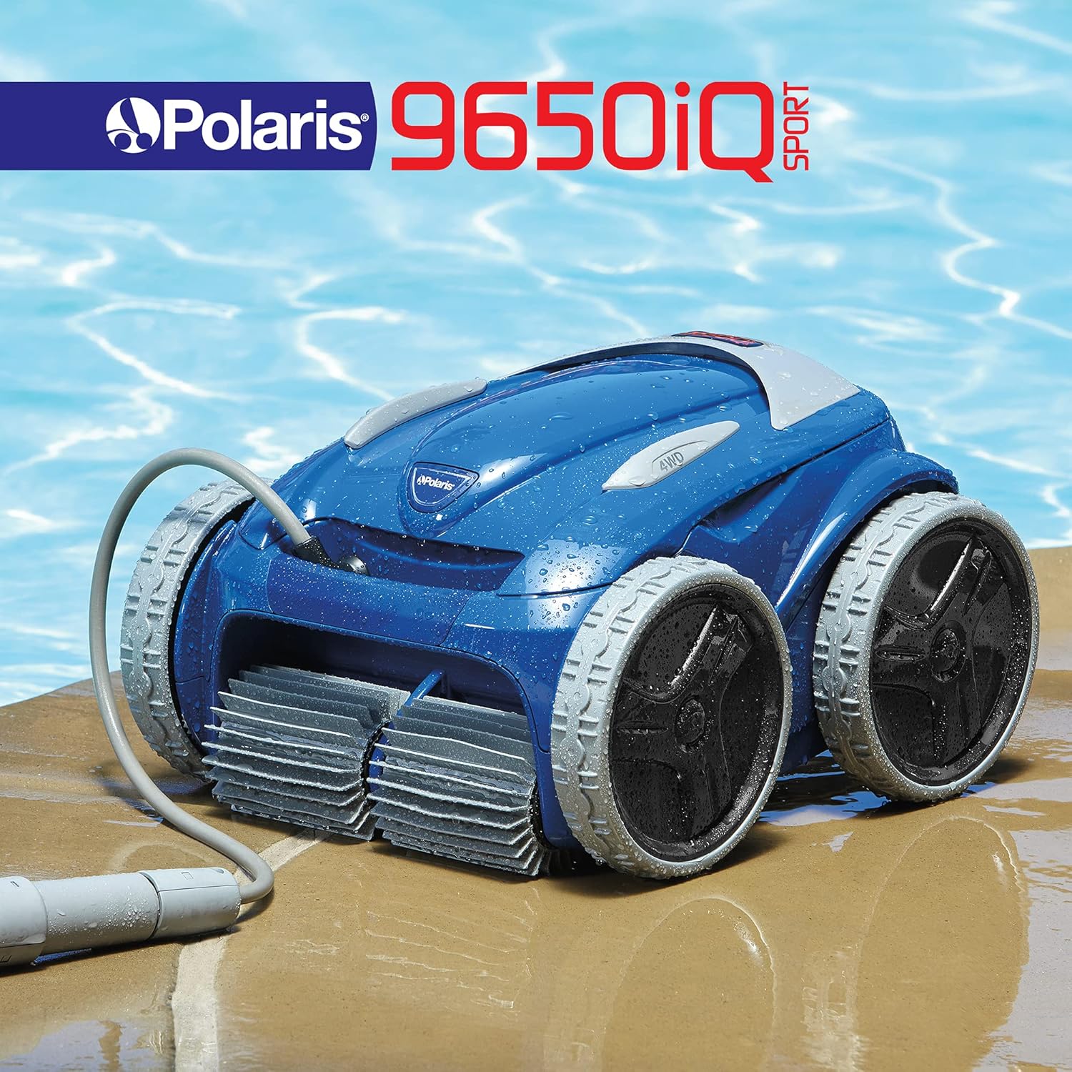 Polaris 9650iQ Sport Robotic Cleaner, Automatic Vacuum for InGround Pools up to 60ft, Smart App, WiFi, Amazon Alexa