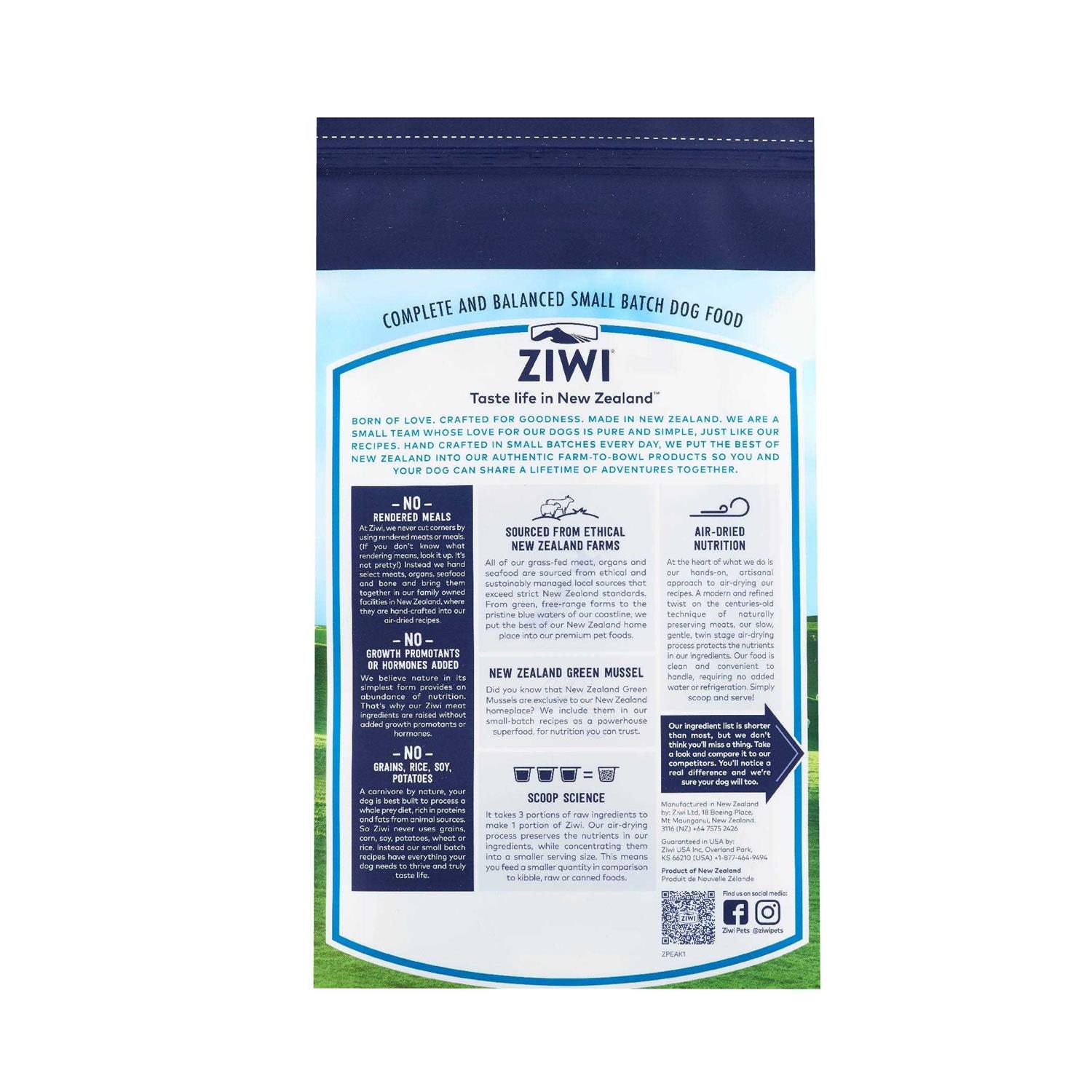 Ziwi Peak Air Dried Lamb Dog Food - Pet Supplies online store